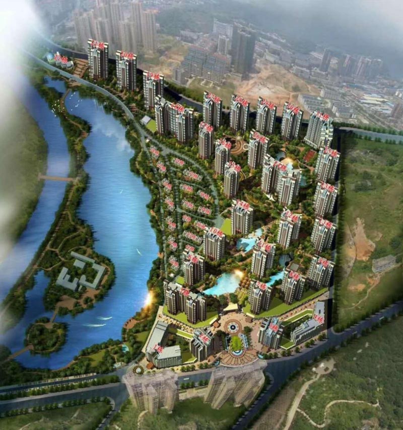 郴州-苏仙区林邑星湖湾项目位于郴州市爱莲湖公园旁