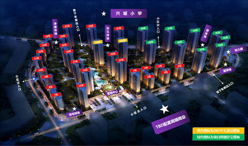 郴州时代广场是郴州大型城市综合体项目之一，分为住宅和商业两部分。住宅地块占地约218亩，其中住宅地块规划36栋高层住宅，总户数约3300户，已全部交付。