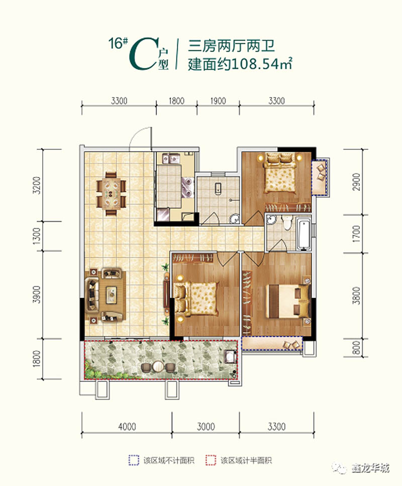 郴州-资兴市鑫龙华城为您提供16栋C户型图片详情鉴赏