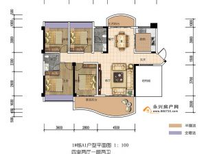 郴州-永兴县滨江新天地为您提供1栋A1户型鉴赏