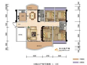 郴州-永兴县滨江新天地为您提供1栋A2户型鉴赏