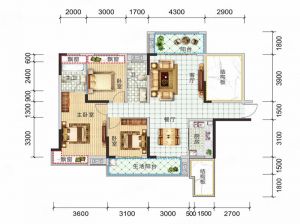 郴州-桂阳县锦绣金湾为您提供1栋A户型鉴赏