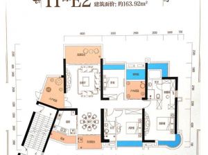 郴州-苏仙区林邑星湖湾为您提供11栋E2户型鉴赏