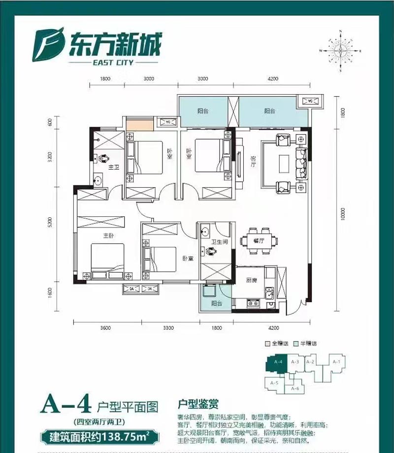 郴州苏仙区锦绣湖山为您提供A-4户型图片详情鉴赏