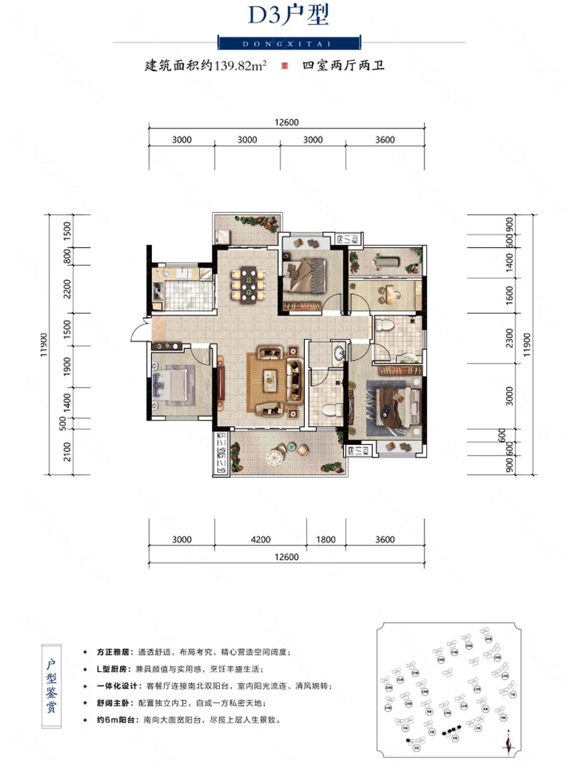 郴州苏仙区建投东玺台为您提供该项目D3户型图片鉴赏