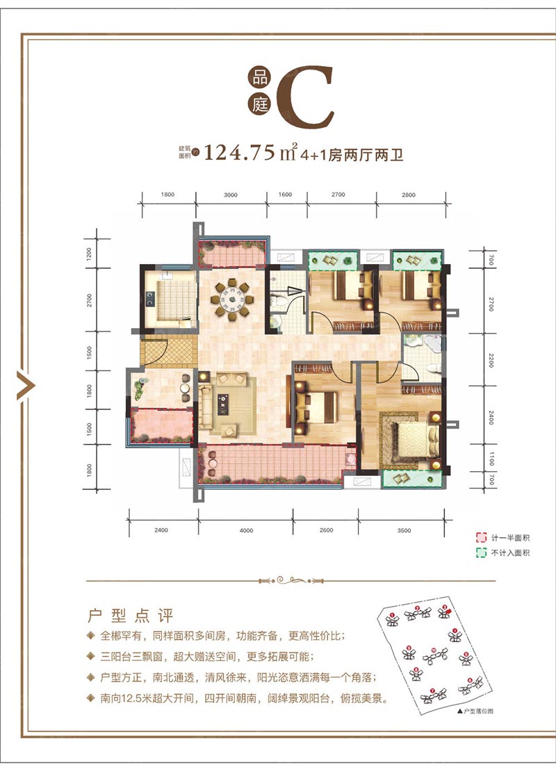 郴州苏仙区宁邦广场为您提供C户型图片详情鉴赏