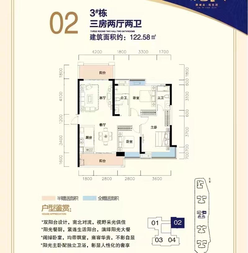 郴州北湖区林邑星城为您提供该项目3栋02户型图片鉴赏