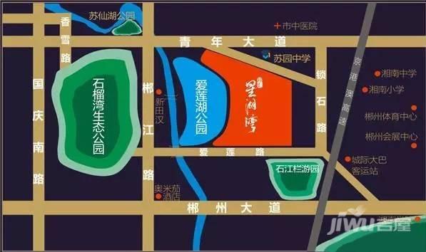 林邑星湖湾项目位于郴州市爱莲湖公园旁